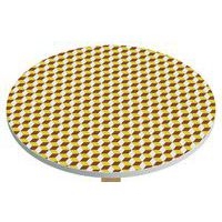 Guéridon haut Woody diamètre 60 cm plateau décor Safran - Image 3