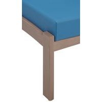 Chauffeuse 2 places Autize structure Taupe PVC Pétrole - Image 4