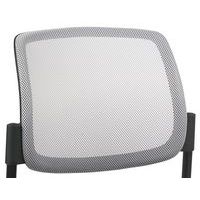 Lot 2 Chaises visiteurs Ritz dossier résille gris clair assise noire - Image 4