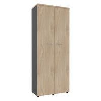 Armoire portes battantes haut. 217 cm anthracite/orme - Image principale