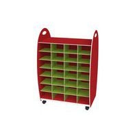 Meuble de rangement à double entrée - Rouge / anis - Image principale