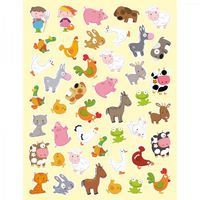 Gommettes illustrées animaux de la ferme - Lot de 3 pochettes - Image principale