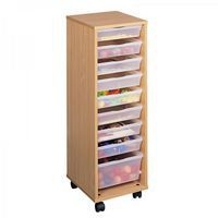 Colonne haute à bacs incolores hêtre MobiNathan - Image principale