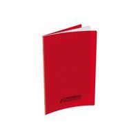 CONQUERANT Cahier Classique 17x22cm Grands Carreaux Seyès 140 Pages Agrafées Couverture Polypro Rouge - Image principale
