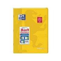 OXFORD Cahier EasyBook 24x32cm Grands Carreaux Seyès 96 Pages Agrafées Couverture Polypro Jaune - Image principale