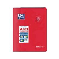 OXFORD Cahier EasyBook 24x32cm Grands Carreaux Seyès 96 Pages Agrafées Couverture Polypro Rouge - Image principale