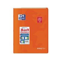 OXFORD Cahier EasyBook 24x32cm Grands Carreaux Seyès 96 Pages Agrafées Couverture Polypro Orange - Image principale