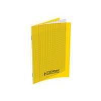 Cahier Conquérant Classique agrafé A4 140 pages 90g grands carreaux seyès Jaune Polypro - Image principale