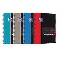 OXFORD Cahier Etudiants Organiserbook A4+ Ligné 7mm 160 Pages Reliure Intégrale Couverture Polypro Coloris Ass - Image principale