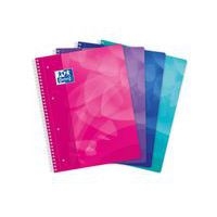 OXFORD Cahier Lagoon A4+ Grands Carreaux Seyès 160 Pages Reliure Intégrale Couverture Polypro Coloris Assortis - Image principale