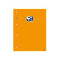 OXFORD Bloc-Notes Perforé Orange A4+ Petits Carreaux 5mm Margés 80 Feuilles Agrafées Côté Couverture Carte End - Image principale