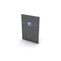 OXFORD Bloc-Notes Orange A4 Petits Carreaux 5mm 80 Feuilles Agrafées Couverture Carte Enduite Gris - Image principale