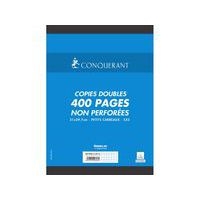 CONQUERANT Copies Doubles Non Perforées A4 Petits Carreaux 5X5 400 Pages Sous Film Blanches - Image principale