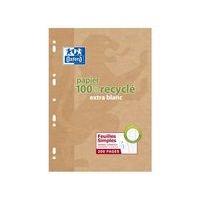 OXFORD Feuilles Simples A4 Grands Carreaux Seyès 200 Pages Recyclées Etui Cartonné Beige - Image principale