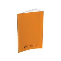 CONQUERANT Cahier A4 Grands Carreaux Seyès 192 Pages Agrafées Couverture Polypro Orange - Image principale