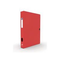 Boîte Capacité Standard Memphis 24x32cm Dos 40mm avec Bouton Pression Couverture Polypro Rouge - Image principale