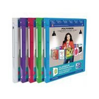 OXFORD Classeur Polyvision A4 Dos 20mm 4 Anneaux Ronds Couverture Polypro Translucide Coloris Assortis - Image principale