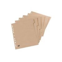 Intercalaires Neutres Touareg A4 6 Positions Carte Recyclée Epaisseur 265g Beige Naturel - Image principale