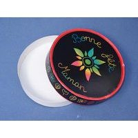 Feuille carte a gratter 15 x 24 cm noir/arc-en-ciel adhésives (Pochette de 10) - Image 2