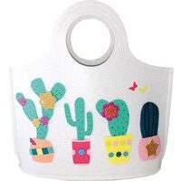 Sac à main blanc en feutrine à décorer - Image 2