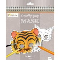 Bloc de 24 masques à colorier, thème les animaux - Image 3