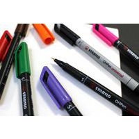 Pochette 4 feutres OHPen permanent pointe superfine 0,4 mm Stabilo couleurs assortis - Image 2