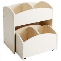 Bac à livres 2 cases haut - Teinte bouleau - Image 2