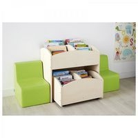 Bac à livres 2 cases haut - Teinte bouleau - Image 3