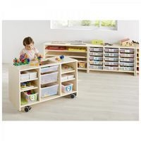 Meuble d'activités 15 bacs bouleau MobiNathan - Image 2