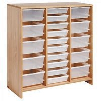 Meuble haut 20 bacs incolores hêtre MobiNathan - Image 2