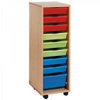 Colonne haute à bacs multicolores hêtre MobiNathan - Image 2