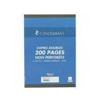 CONQUERANT Copies Doubles Non Perforées A4 Grands Carreaux Seyès 200 Pages Sous Film Blanches - Image 2