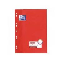 OXFORD Feuilles Simples A4 Grands Carreaux Seyès 200 Pages Etui Carte Rouge - Image 2