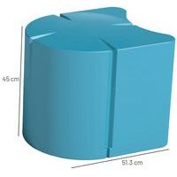 Pouf ovale Connexio - bleu pastel - Image 3