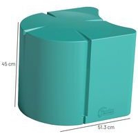 Pouf ovale Connexio - bleu turquoise - Image 3