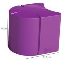 Pouf ovale Connexio - violet - Image 4