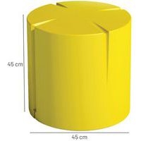 Pouf rond Connexio - jaune - Image 4