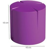 Pouf rond Connexio - violet - Image 4
