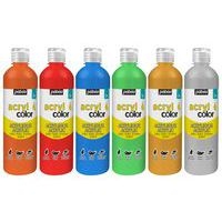 Assortiment 6 flacons 500 ml Acryl'Color Pebeo peinture pailletée - Image principale