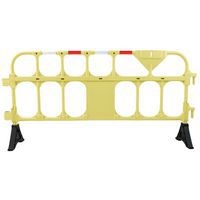 Barrière plastique avec pieds - 2000mm jaune - Image 4