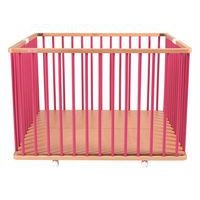 Parc pliant carré GABY (plancher réglable et roulettes) Hybride Fuschia - Image principale