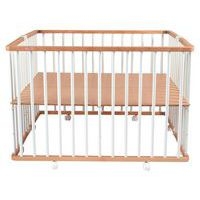 Parc pliant carré GABY (plancher réglable et roulettes) Hybride Blanc - Image 3