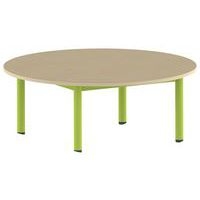 Table Carélie ronde Ø 120 cm mobile 4 pieds stratifié Mobidecor - Image principale