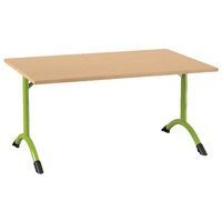 Table Sara rectangulaire 120 x 80 cm fixe dégagement latéral stratifié - Image principale