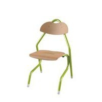 Chaise Tempo AST coque bois naturel piètement alu Mobidecor - Image 7