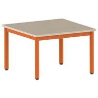 Table Carélie carrée 80 x 80 cm fixe 4 pieds stratifié Mobidecor - Image 5