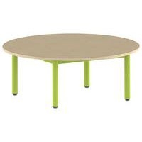 Table Carélie ronde Ø 120 cm fixe 4 pieds stratifié Mobidecor - Image 9