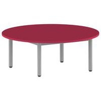 Table Carélie ronde Ø 120 cm fixe 4 pieds stratifié Mobidecor - Image 3