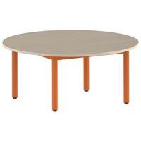 Table Carélie ronde Ø 120 cm fixe 4 pieds stratifié Mobidecor - Image 7