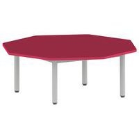 Table Carélie octogonale Ø 120 cm fixe 4 pieds stratifié Mobidecor - Image 3